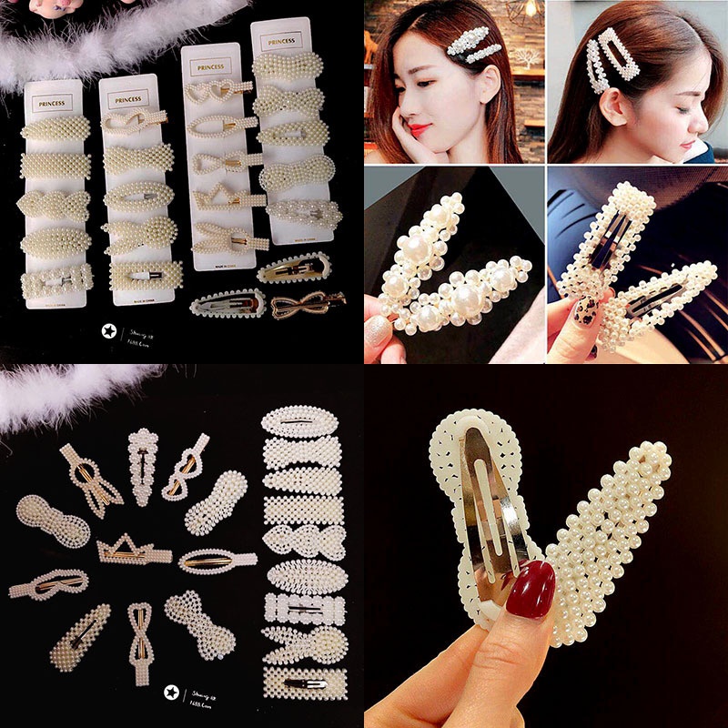 1 Pcs Korea Mutiara Jepit Rambut Korea Poni Samping Laut Bor Duckbill Clip Aksesoris Rambut
