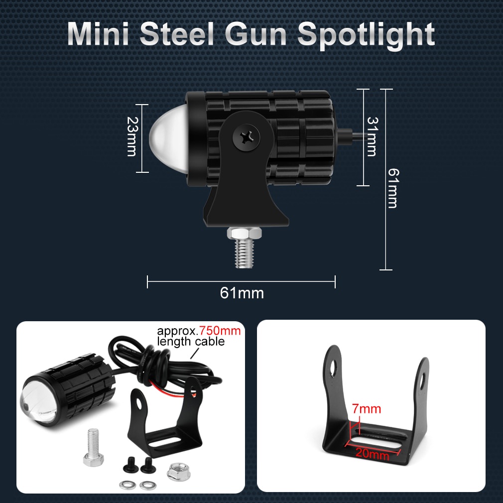 Lampu Tembak Laser Led Mini 2 Warna - Lampu Tembak Sorot Foglamp Mini D2 Laser Gun