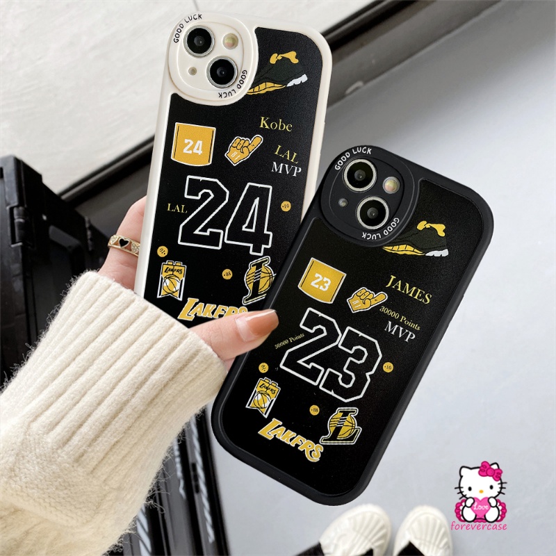 IPHONE Cover Belakang TPU Lembut Kobe James Trendi Kompatibel Untuk Iphone12 11 13 14 11 Pro MAX XR 8 7 6 6s Plus 14 Plus X XS MAX SE 2020fashion N.B.A Lakers Phone Label