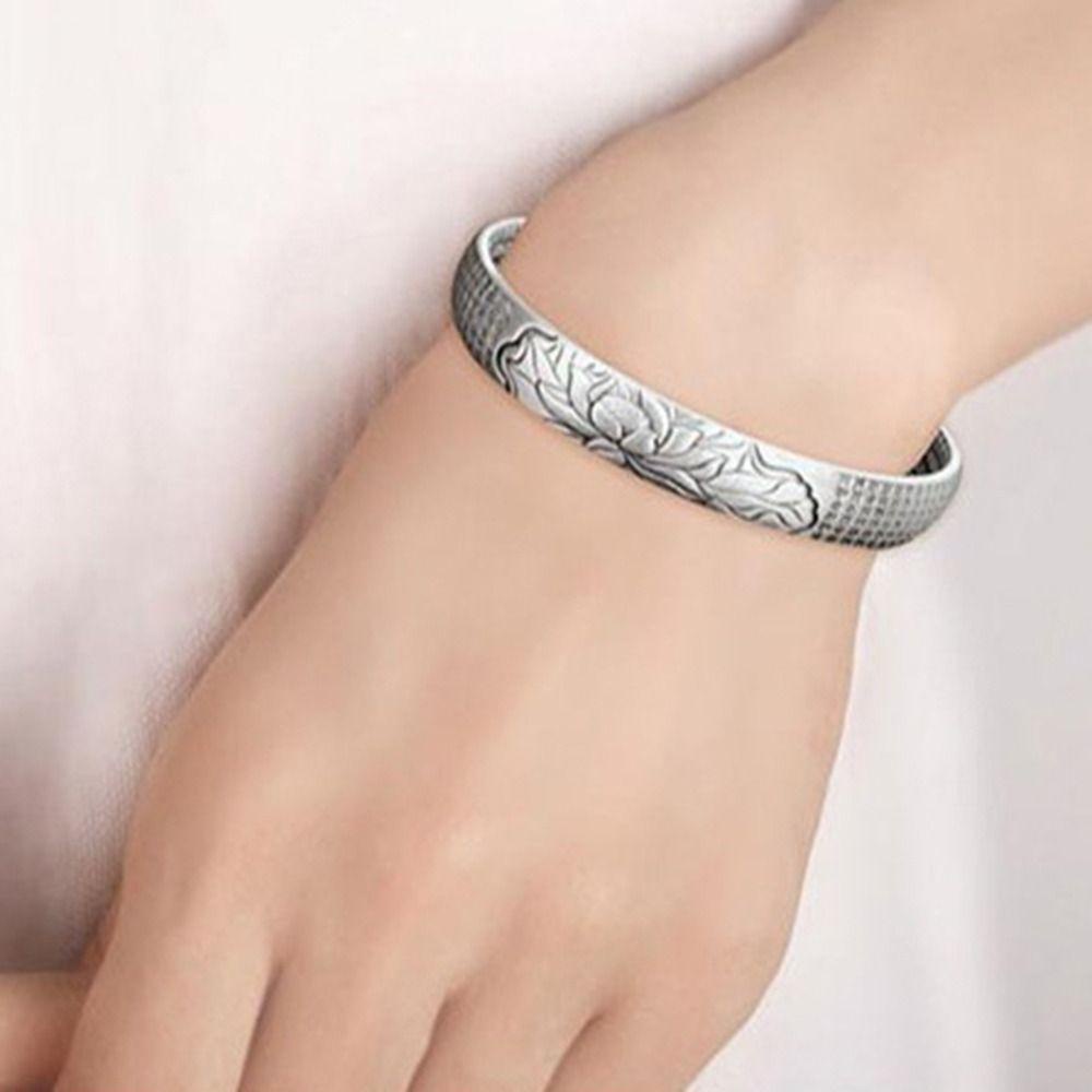 Mxbeauty Wanita Bangle Beruntung Vintage Buddha Buddhist Indah Retro Perhiasan Fashion