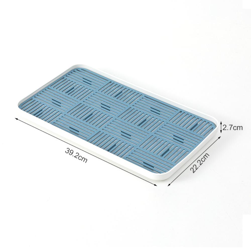 Solighter Removable Wastafel Sabun Organzier Kosmetik Serba Serbi Desktop Storage Candy Vegetables Tray Dish Kitchen Storage Peralatan Masak Penyimpanan Saluran Air Baki Penyimpanan Kamar Mandi