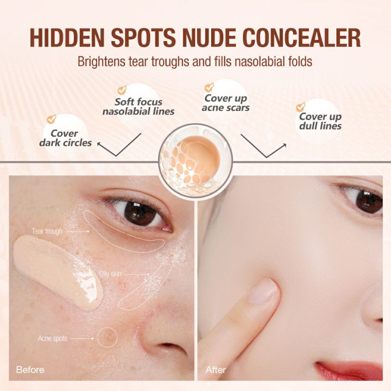 Lightening Liquid Concealer - Mencerahkan  dan Menyamarkan Noda di Wajah Yang Tahan Lama