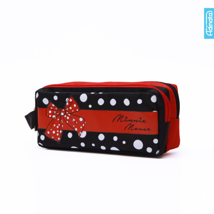 

MINNIE RED SOFT PEN CASE ADINATA / TEMPAT PENSIL - ADINATA