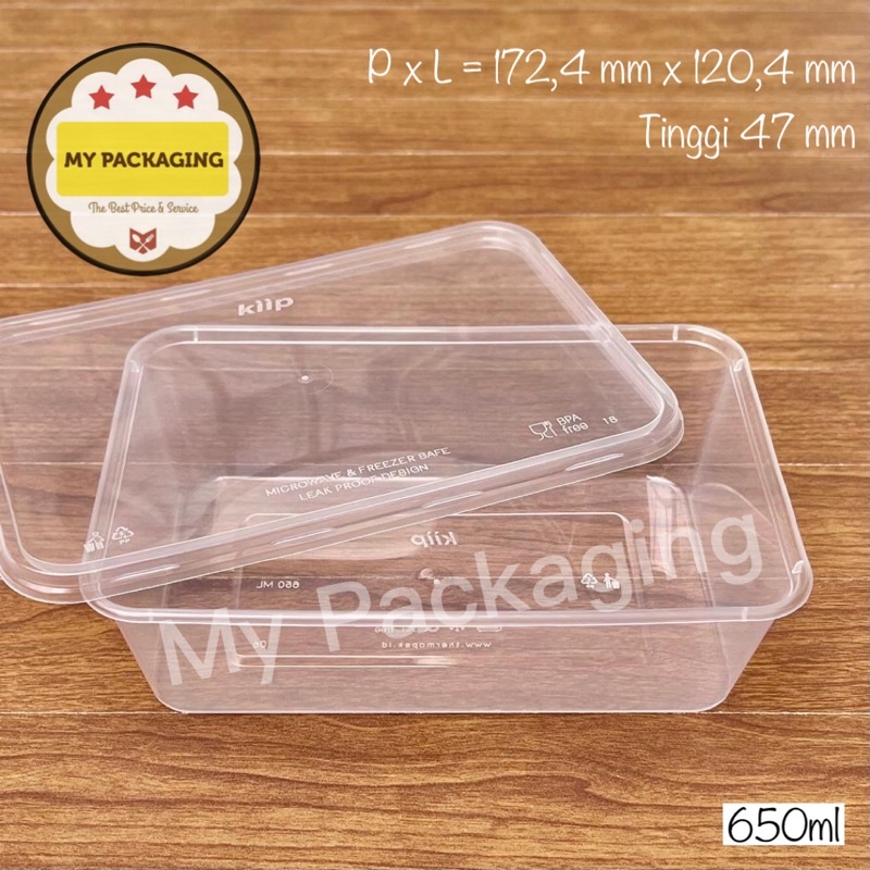 Thinwall 650 ml KAKU - 25buah / Container Microwave / Kotak Makan / wadah plastik / toples 650ml