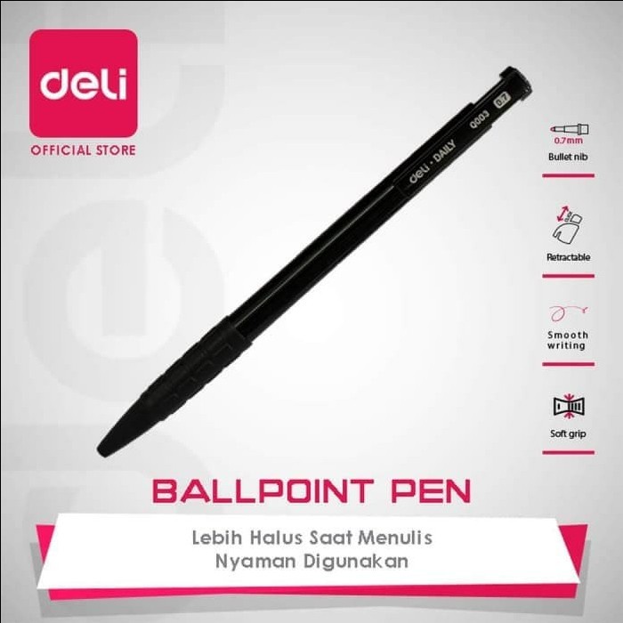 

Pulpen DELI EQ00320 - 0.7mm HITAM