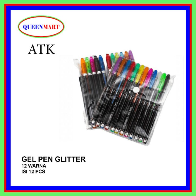 

Gel Pen Glitter 12 Warna