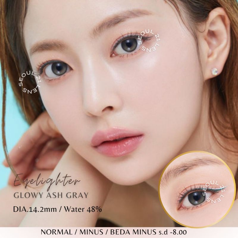 SOFTLENS PRINCESS GLOWY ASH GRAY NORMAL MINUS MADE IN KOREA