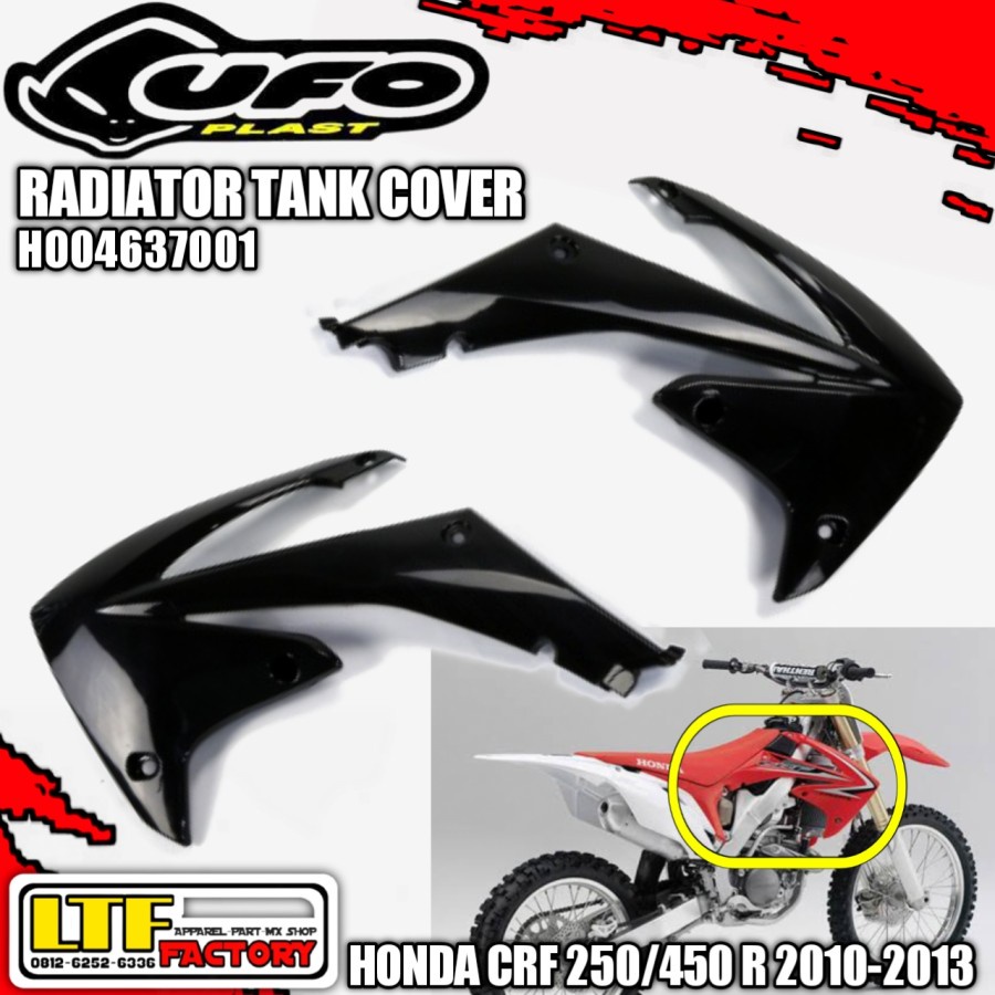 HONDA CRF 250 450 R 2010 2011 2012 2013 - UFO Radiator Tank Cover Body Sayap Samping Tangki Kanan Ki