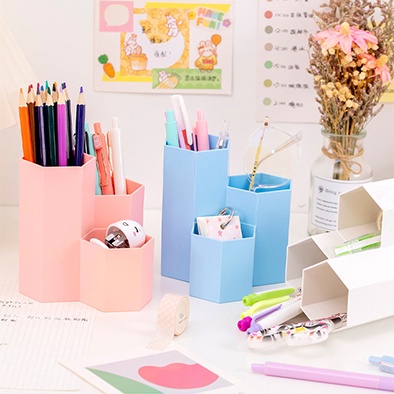 ♚𝐓𝐒 𝟗𝟑𝟏♚Kotak Pensil Organizer 3 Layer Tempat Pensil 3 Slot 3 in 1