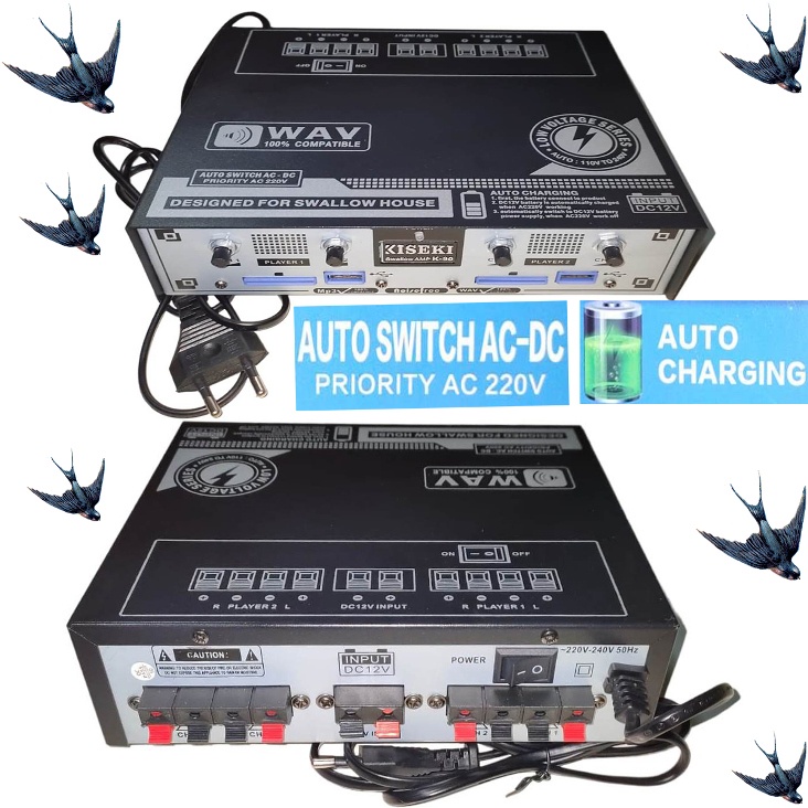 ampli / amplifier suara walet otomatis panggil tarik inap ceklok sedot