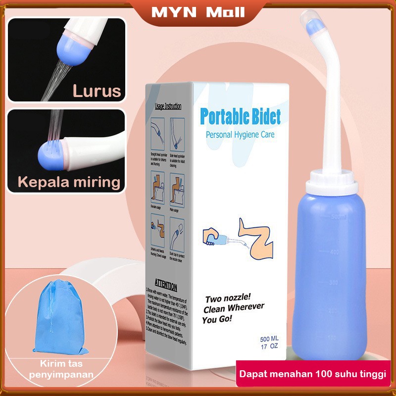 Semprotan Bilas/ Bidet Portable Semprotan Cebok Toilet Pencet Travel Sprayer Botol/ Portable Bidet/ Travel Water Spray/ Semprotan Cebok/ Botol Cebokan/ Pencucian Ibu dan Bayi 2 in 1/ Botol Bilas