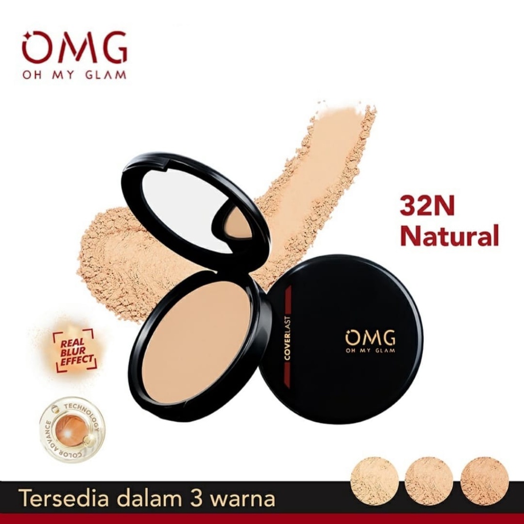 OMG Oh My Glam Coverlast Two Way Cake 12g - Bedak Padat