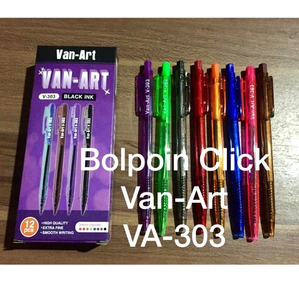 

⇁ Ballpoint click(Harga 1 lusin),bolpen click, bolpen cetek VA-303, bolpoin cetek, pulpen klik ㅝ