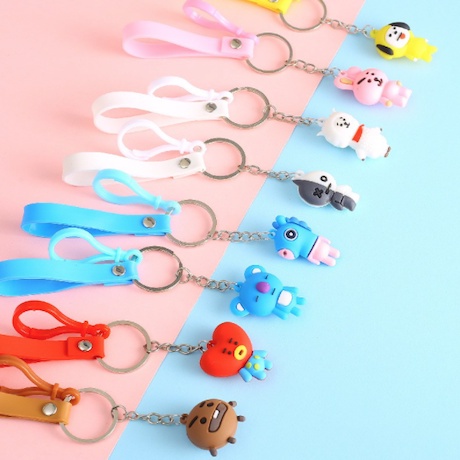 Nama - BT21 Gantungan Kunci Boneka Cute BTS Keychian Cartoon BTS Aksesoris