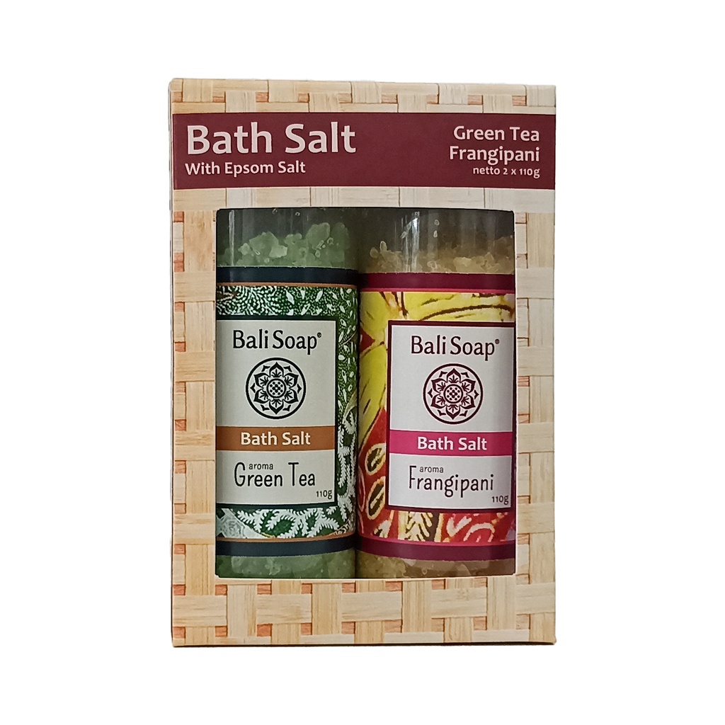 Box Set Bath Salt Green Tea - Frangipani