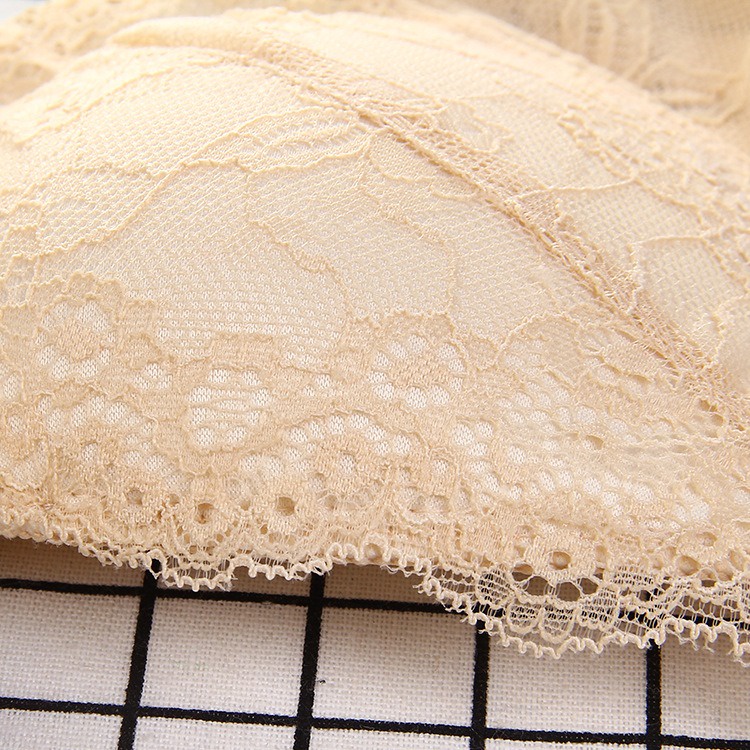 KUALITAS BAGUS  Bra / BH cewek wanita import korea TANPA KAWAT seksi renda KR043 premium elegant