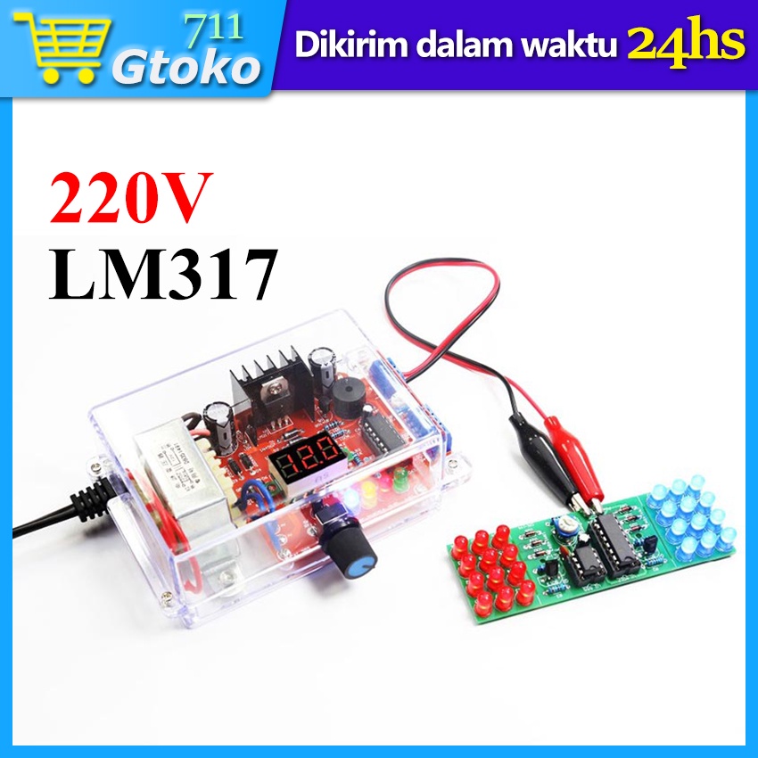 Jual 1.2512V Adjustable Power Supply Electronic Kit DIY Volt Meter