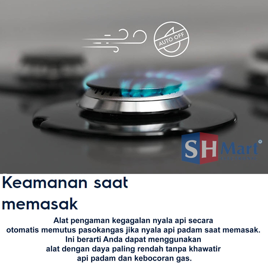 KOMPOR GAS TANAM 2 TUNGKU ELECTROLUX EGT7828CK / EGT-7828CK GARANSI RESMI