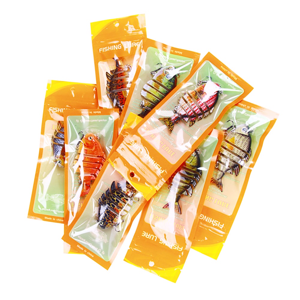 Hengjia 1PC Umpan Pancing 7.9cm/15g Ikan Kecil Bersambung Manusia Hidup Bionic Swimbait Umpan Keras 6-segment Fishing Lure Wobbler Umpan Jointed Minnow