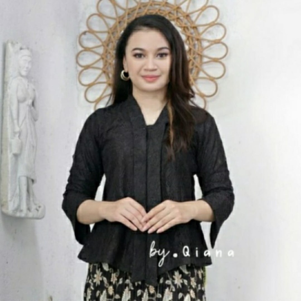 Kebayashopp Atasan kebaya floy brukat premium warna PUTIH atasan kebaya wisuda atasan kebaya kondangan atasan kebaya kutubaru atasan kebaya termurah atasan kebaya terbaru atasan kebaya floy brukat rull firing