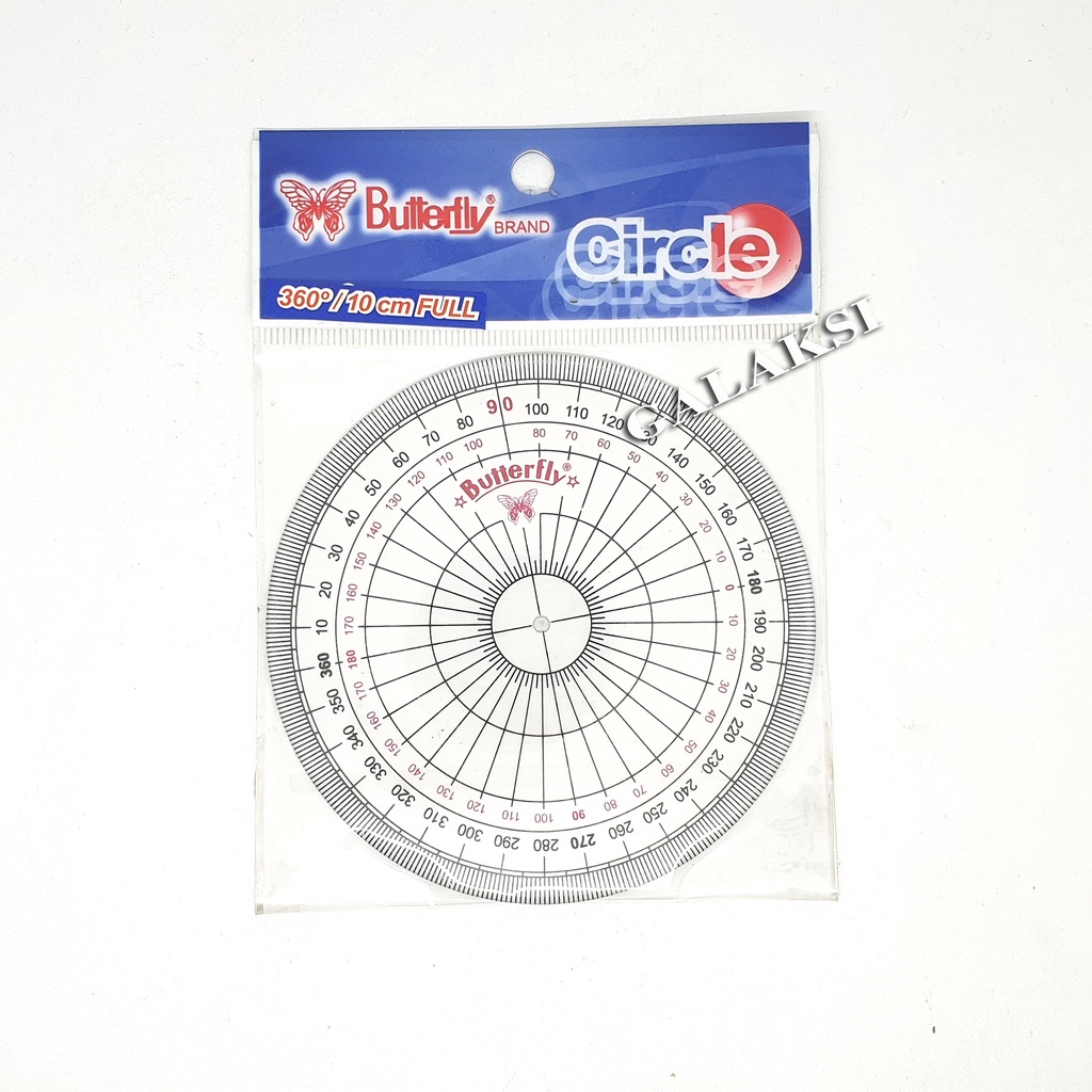 

MISTAR / PENGGARIS BUSUR BUTTERFLY 360° 10 CM