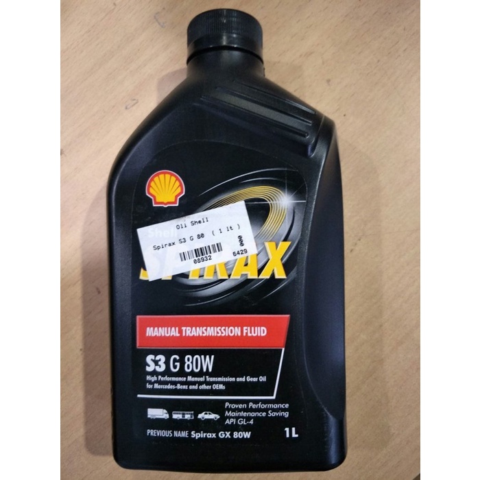 OLI SHELL SPIRAX S3 G 80W 1 LITER " 08932 "