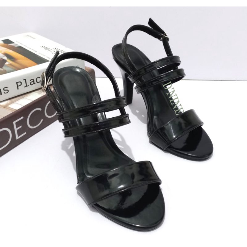 NECIS YY 17 Heels sandal Wanita heels 9cm glossy