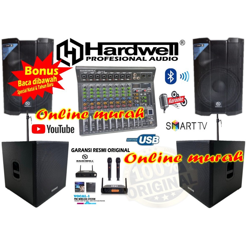 paket hardwell dsr 15 pro 2bh subwoofer elex 118a mark 8 original