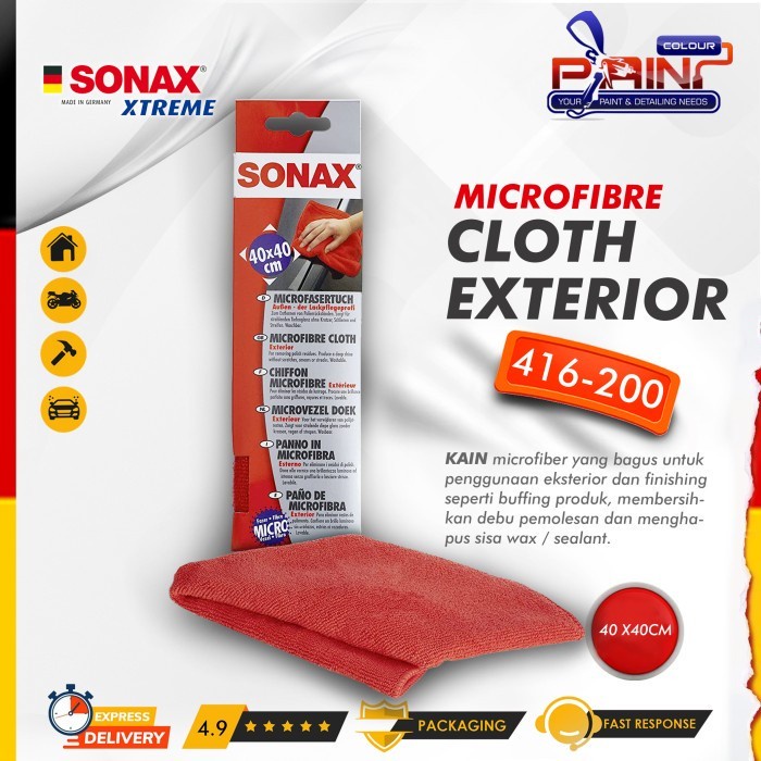 SONAX Microfiber Cloth Exterior 40x40cm 416-200 Kain Lap Microfiber