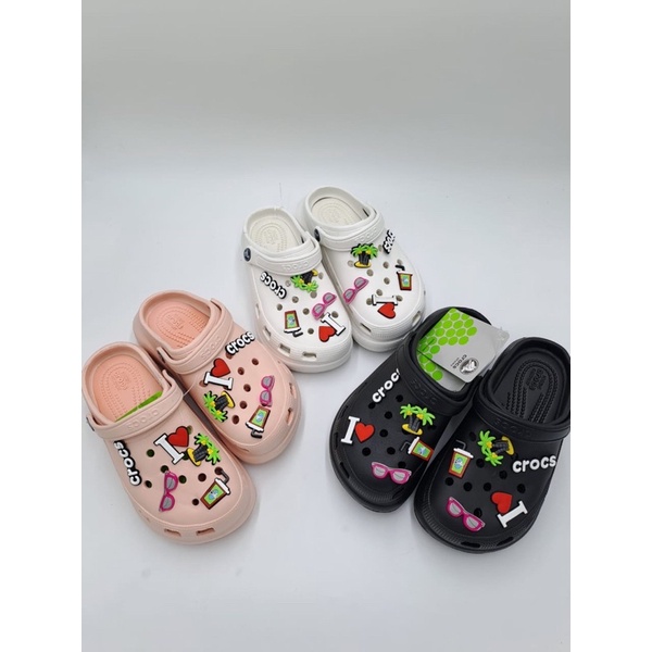 Crocs Fashion Bae free jibitz / Sandal Wanita crocs bae love / Crocs Bae fashion love