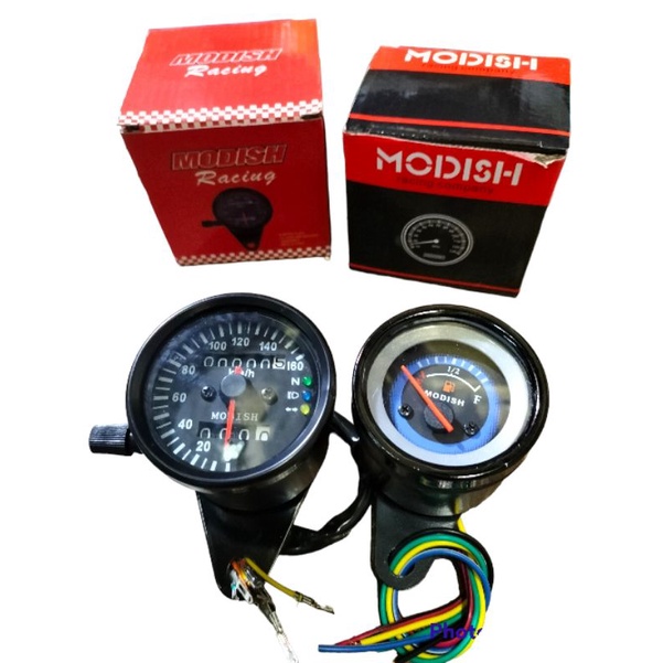 Amper Bensin plus Kilometer Indikator Stelan led Jarum Variasi Semua Motor / Takaran Bensin Variasi