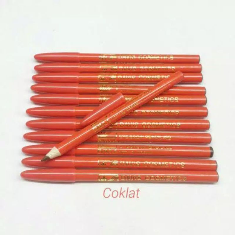 Pensil Alis Davis Coklat Murah Selusin isi 12pcs Original Eyebrow BPOM