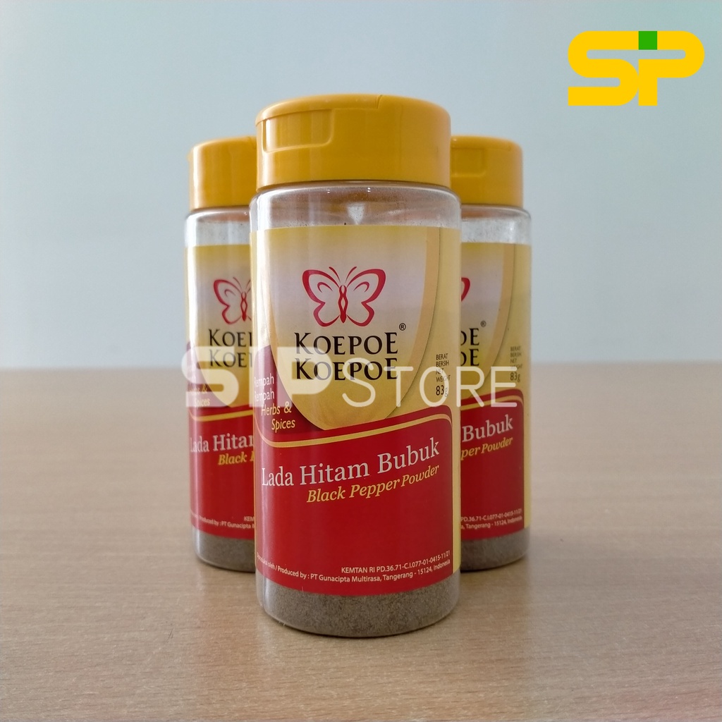 LADA HITAM BUBUK Koepoe Koepoe 85gr / Lada Hitam Bubuk 85 gr Kupu Kupu / Black Pepper Powder