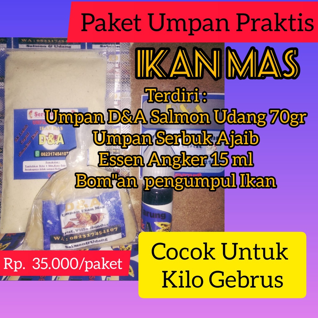 Umpan Paket Hemat Angker/Paket Umpan Angker/Umpan Ikan Mas/Umpan Ikan Mas/Umpan Lomba Mancing/Umpan 