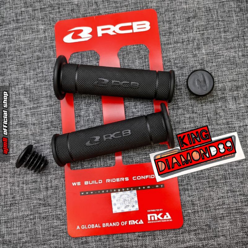 PAKET 2IN1 HANDGRIP SARUNG GAS RCB RACING BOY HG55 + SPION JALU OVAL BAR END COCOK BUAT SEMUA MOTOR UNIVERSAL
