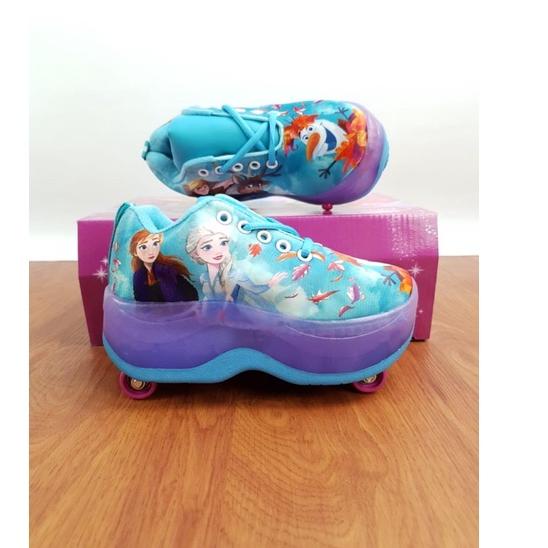 Kualitas Terpopuler ORIGINAL TERMURAH Sepatu Roda 4 Lipat Karakter / Frozen / Pony / LOL / Princess 