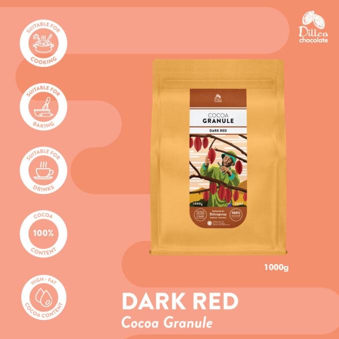 

Coklat Bubuk Dillco Chocolate Pure Cocoa Powder Dark Red 1Kg