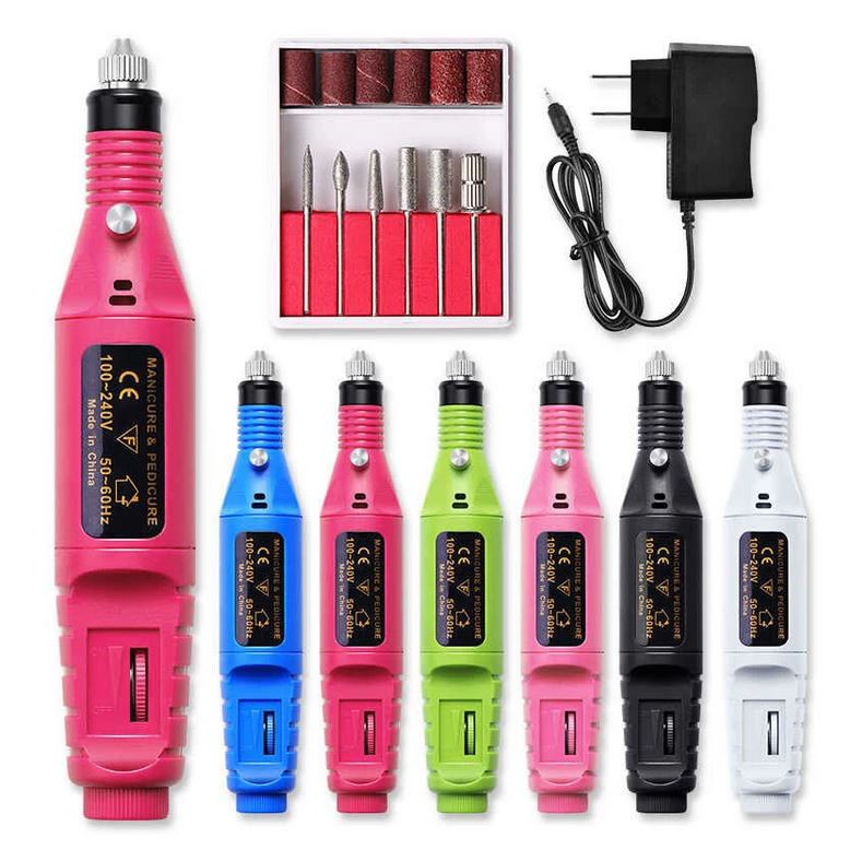 Electric Nail Drill Grinding Manicure Machine Mesin Kikir Amplas Kuku Listrik Nail Art Pen Pedicure