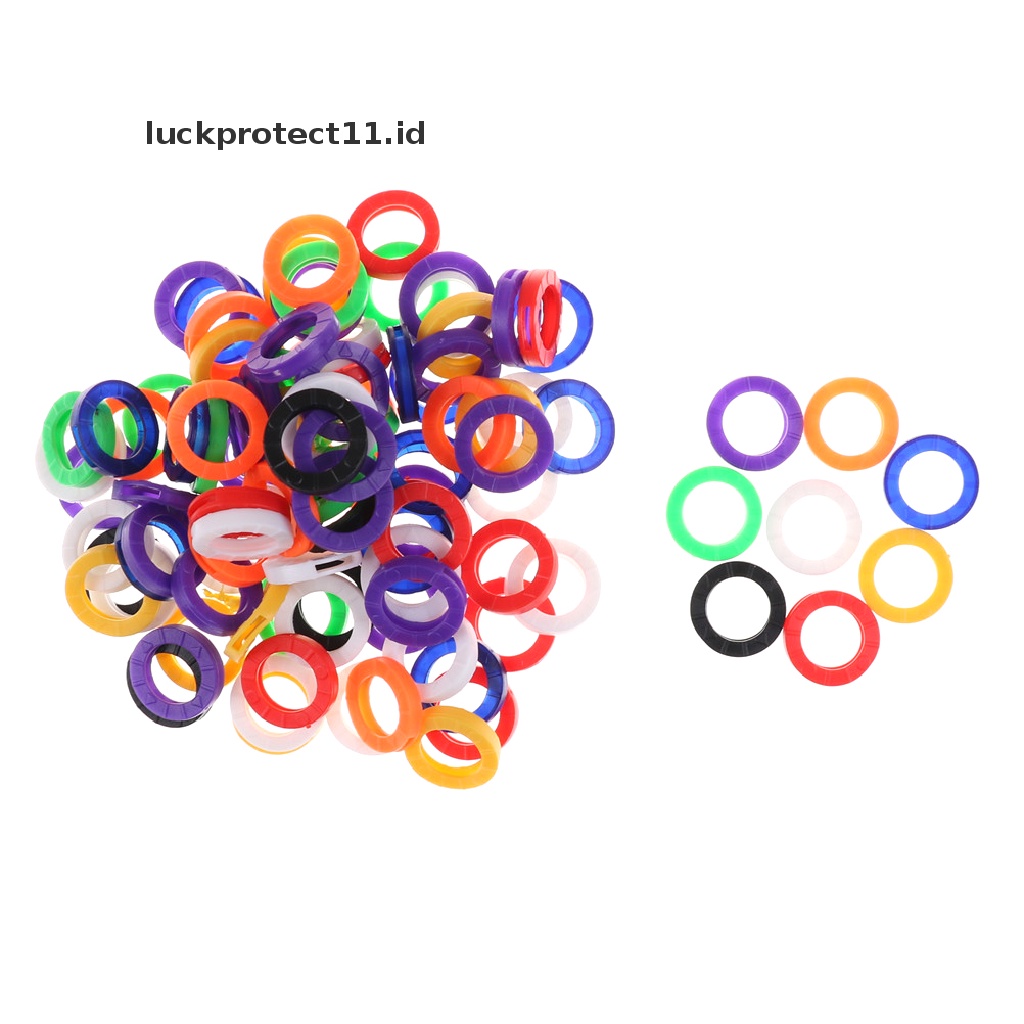 /Fashion Hot// Fashion// 10Pcs Candy Color Hollow Silicone Key Cap Covers Topper Gantungan Kunci Lingkaran Holder.