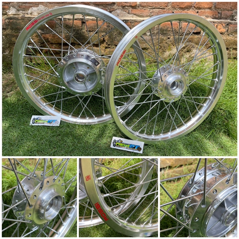 PAKET SET VELG SILVER GLOSSY RX KING R18 160 185