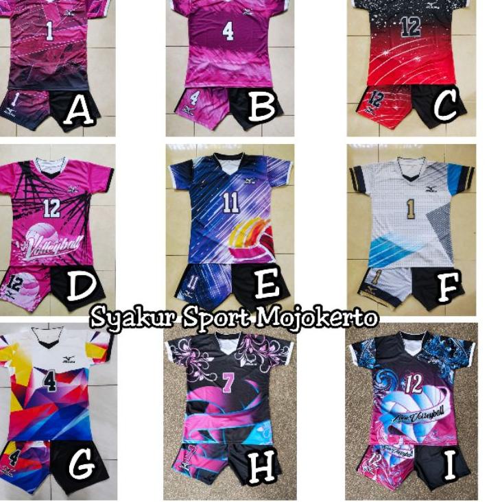 Ready Terlaris Baju Voli Cewek Full Print