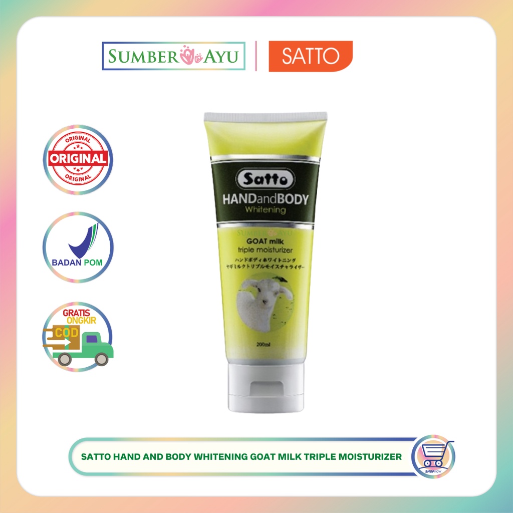 Satto Hand &amp; Body Whitening Goat Milk Triple Moisturizer