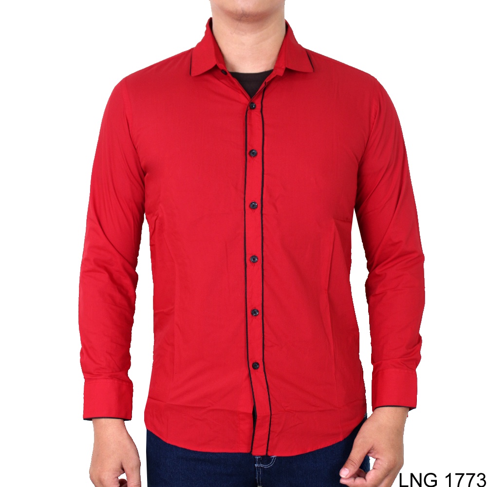 Kemeja Polos Formal Regular Fit Katun Biru Muda – LNG 1759