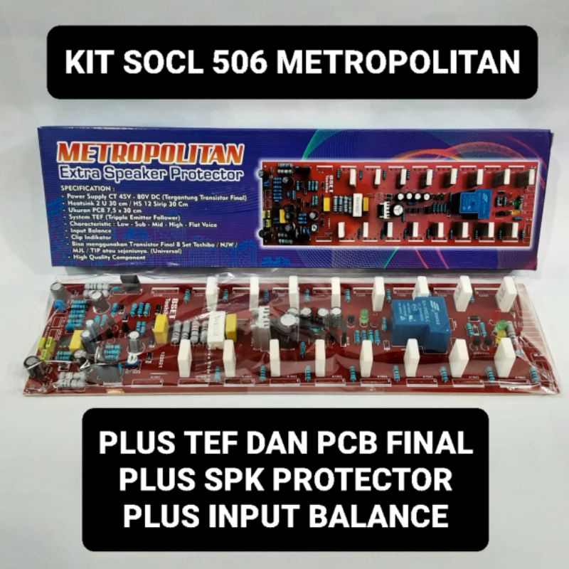 Kit Driver SOCL 506 TEF METROPOLITAN Speaker Protectror Input Balance Super OCL
