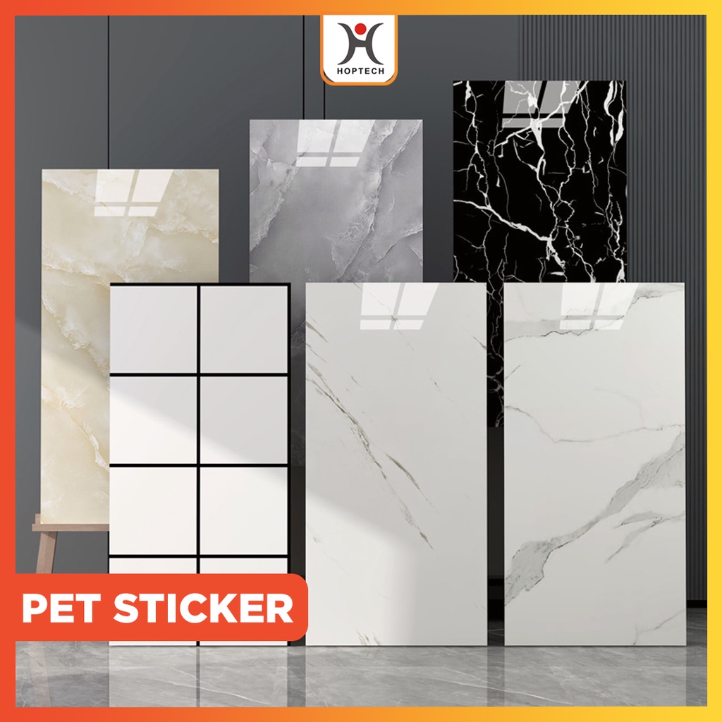 Foto Wallpaper dinding VINYL Marble 30 x 60 cm /  Lantai Vinyl Marbel Granit / Stiker Lemari Cabinet Marbel