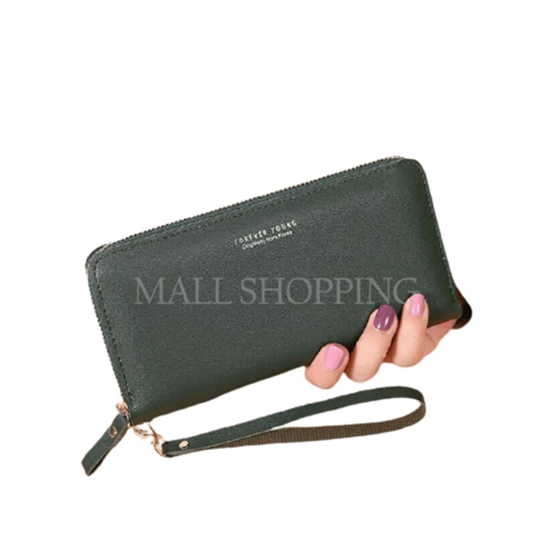 (COD) Dompet Kartu Wanita Dompet Panjang Dompet Import Dompet plus Tali MALL SHOPPING