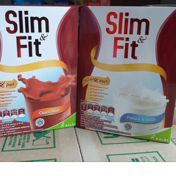 

susu slim & fit 312gr coklat/vanila (6sachet @52gr)