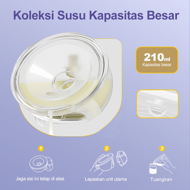 AmazeFan pompa asi handsfree pompa asi manual electric tanpa kabel handsfree breastpump 4mode dan12 tingkat penyesuaian kekuatan alat pompa asi mom uung yang dapat dipakai Diam Tanpa rasa sakit Meningkatkan produksi susu Anti-kebocoran dan aliran balik