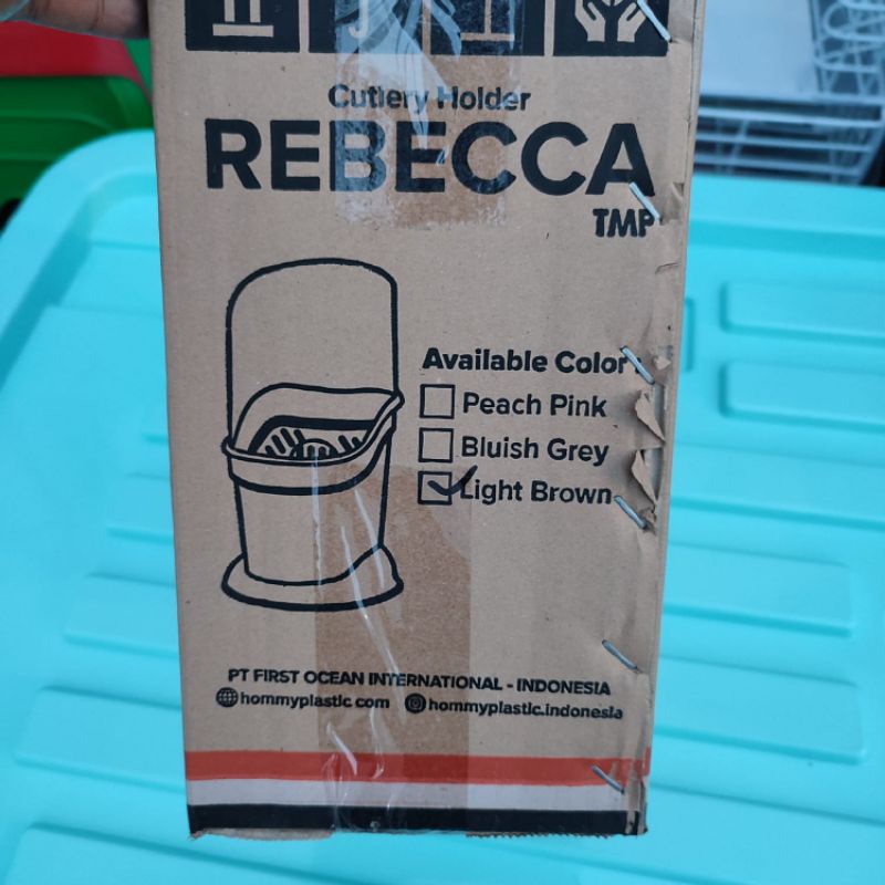HOMMY-Tempat Sendok Garpu Tutup / Tempat Wadah Sendok Garpu Rebecca Cutlery Holder