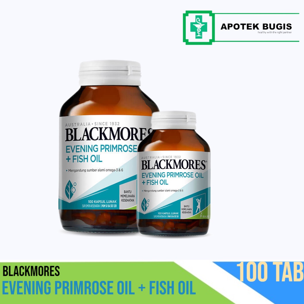 Blackmores Evening Primrose Oil+Fish Oil 100 Kapsul / Suplemen Kesehatan